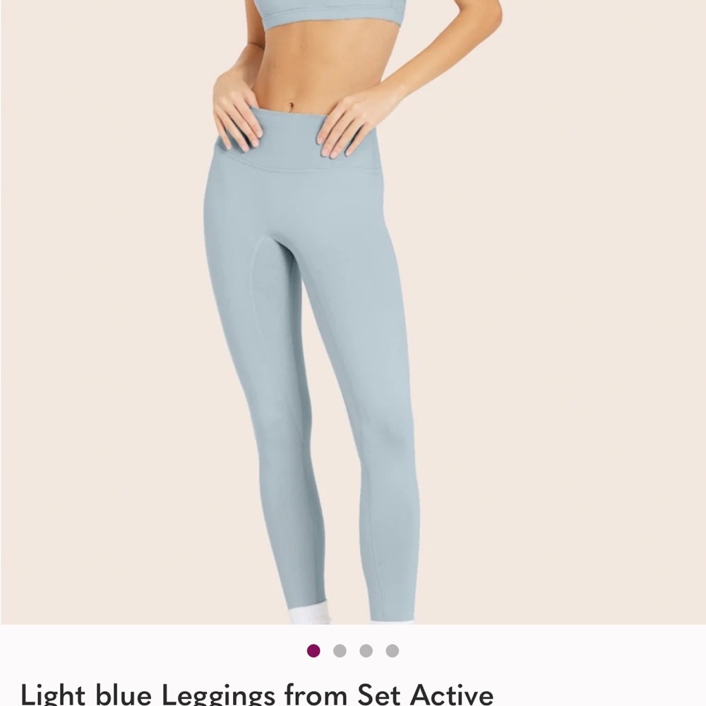 Set Active Light Blue Leggings